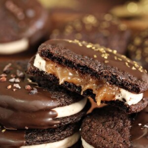 Spicy Chocolate Caramel Cookies | From SugarHero.com