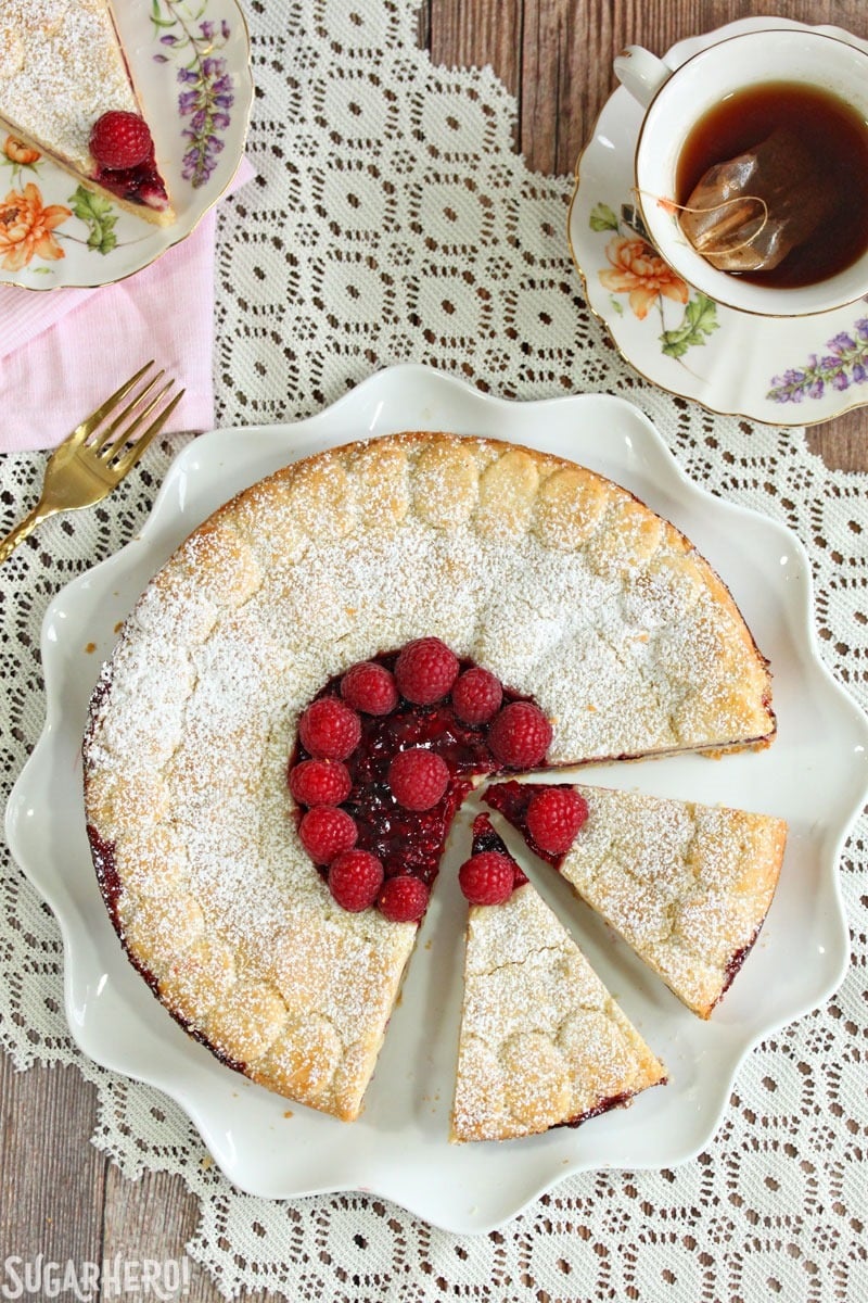 Linzer Cookie Cake | From SugarHero.com