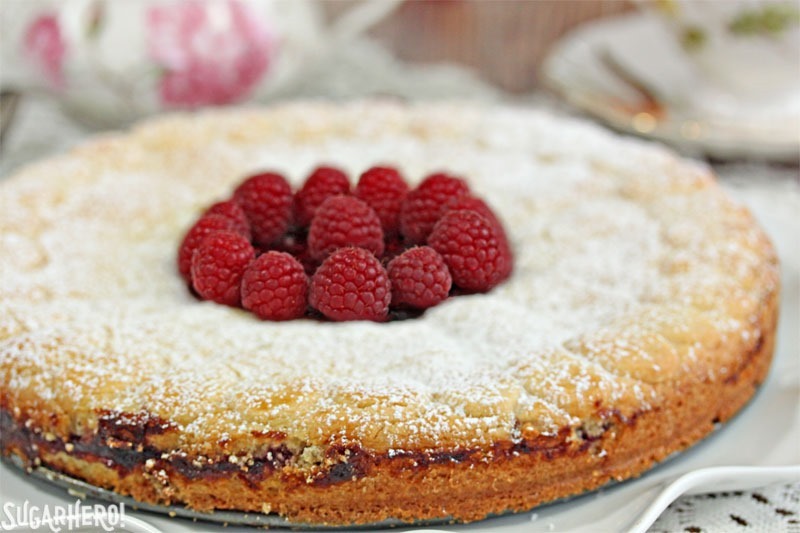 Linzer Cookie Cake | From SugarHero.com