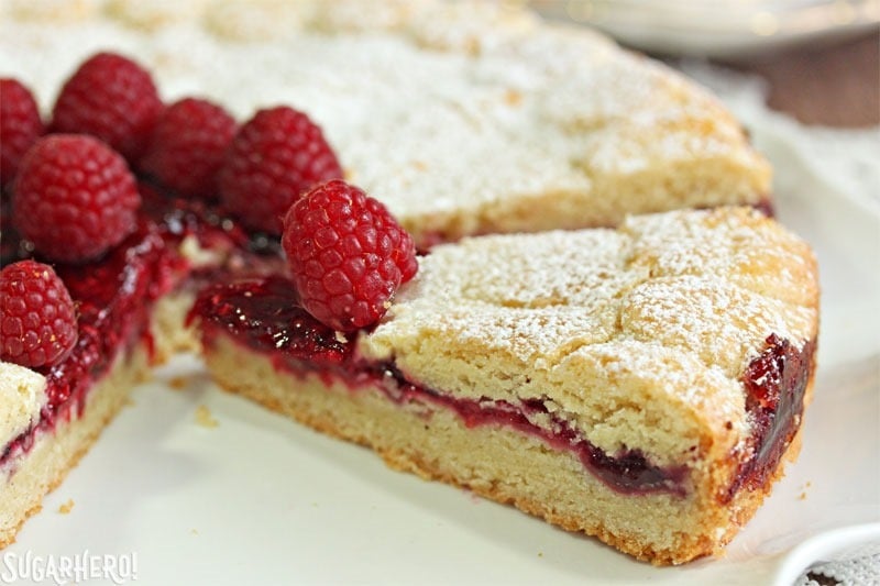 Linzer Cookie Cake | From SugarHero.com