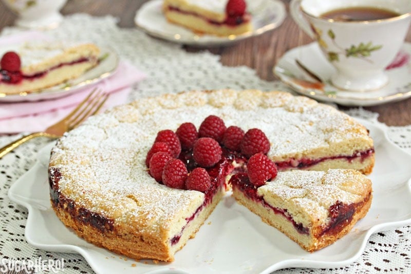 Linzer Cookie Cake | From SugarHero.com