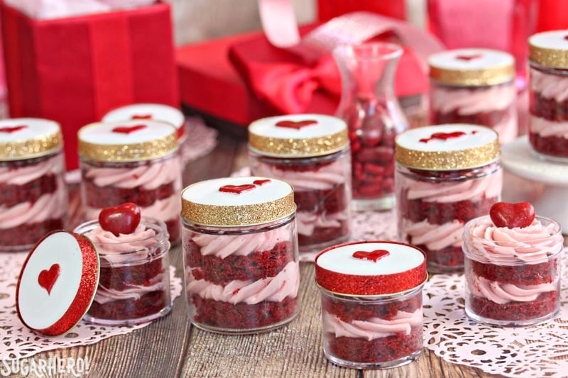 Red Velvet Cake In A Jar | From SugarHero.com