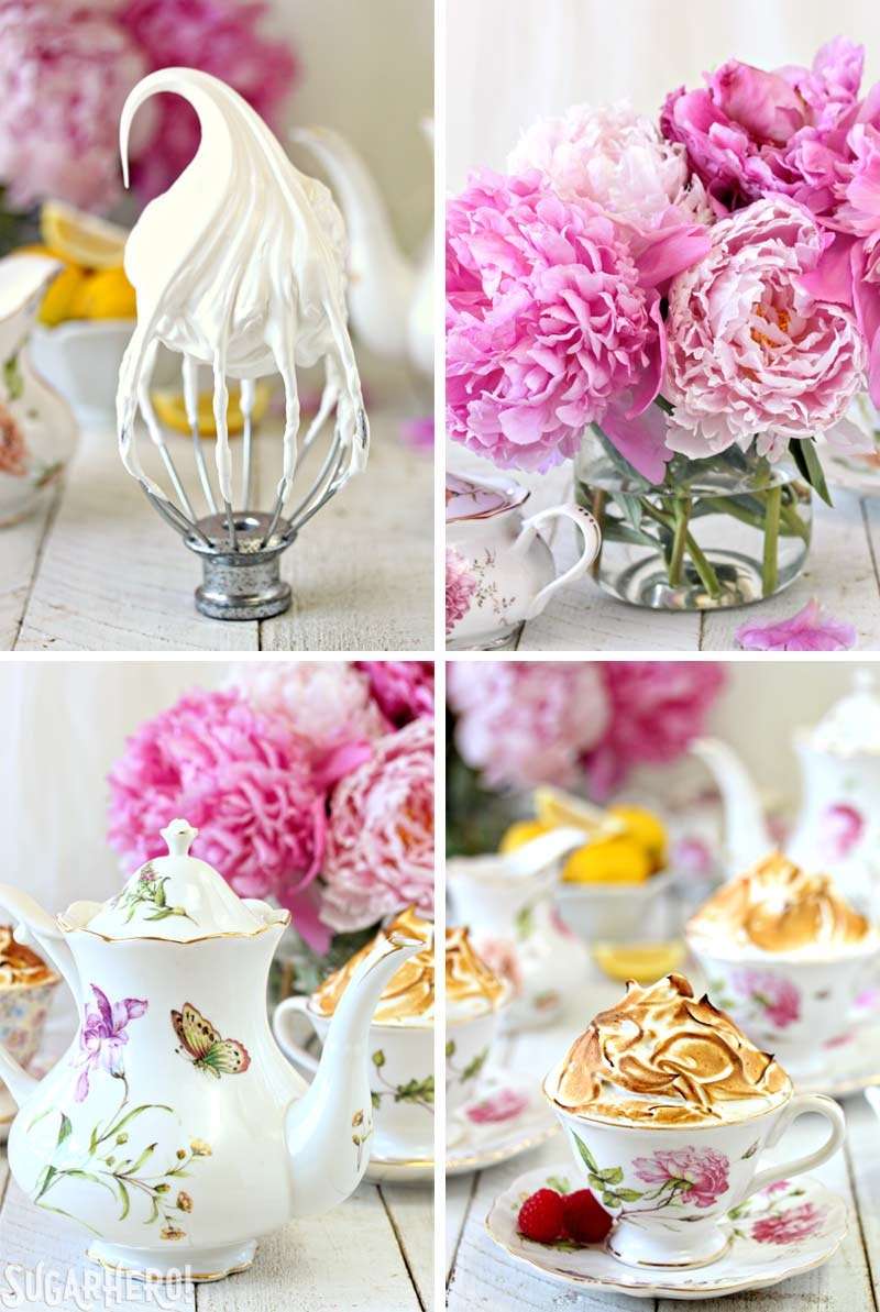 Lemon Meringue Teacup Cakes | From SugarHero.com Lemon Meringue Teacup Cakes | From SugarHero.com