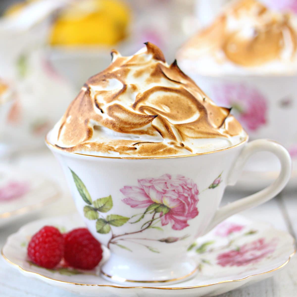 Lemon Meringue Teacup Cakes SugarHero