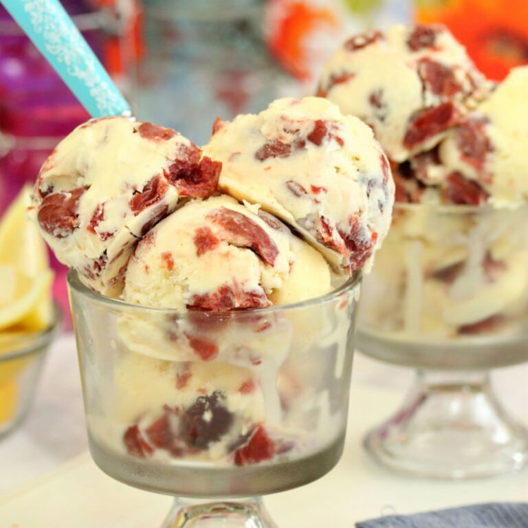Lemon Sour Cherry Ice Cream SugarHero