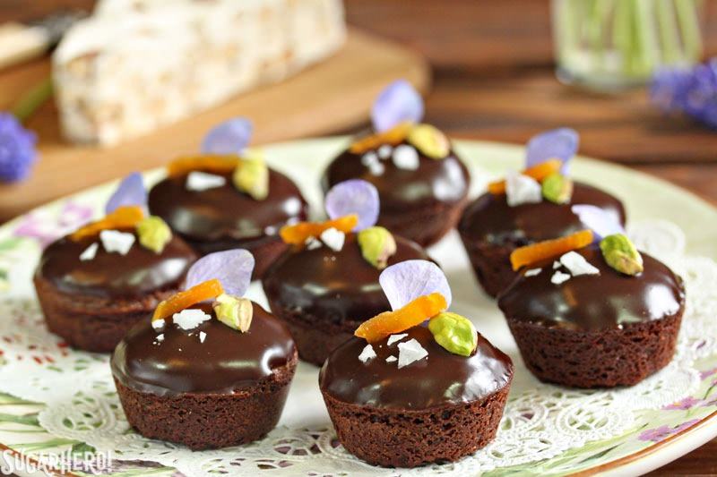 Nougat-Stuffed Brownie Bites | From SugarHero.com