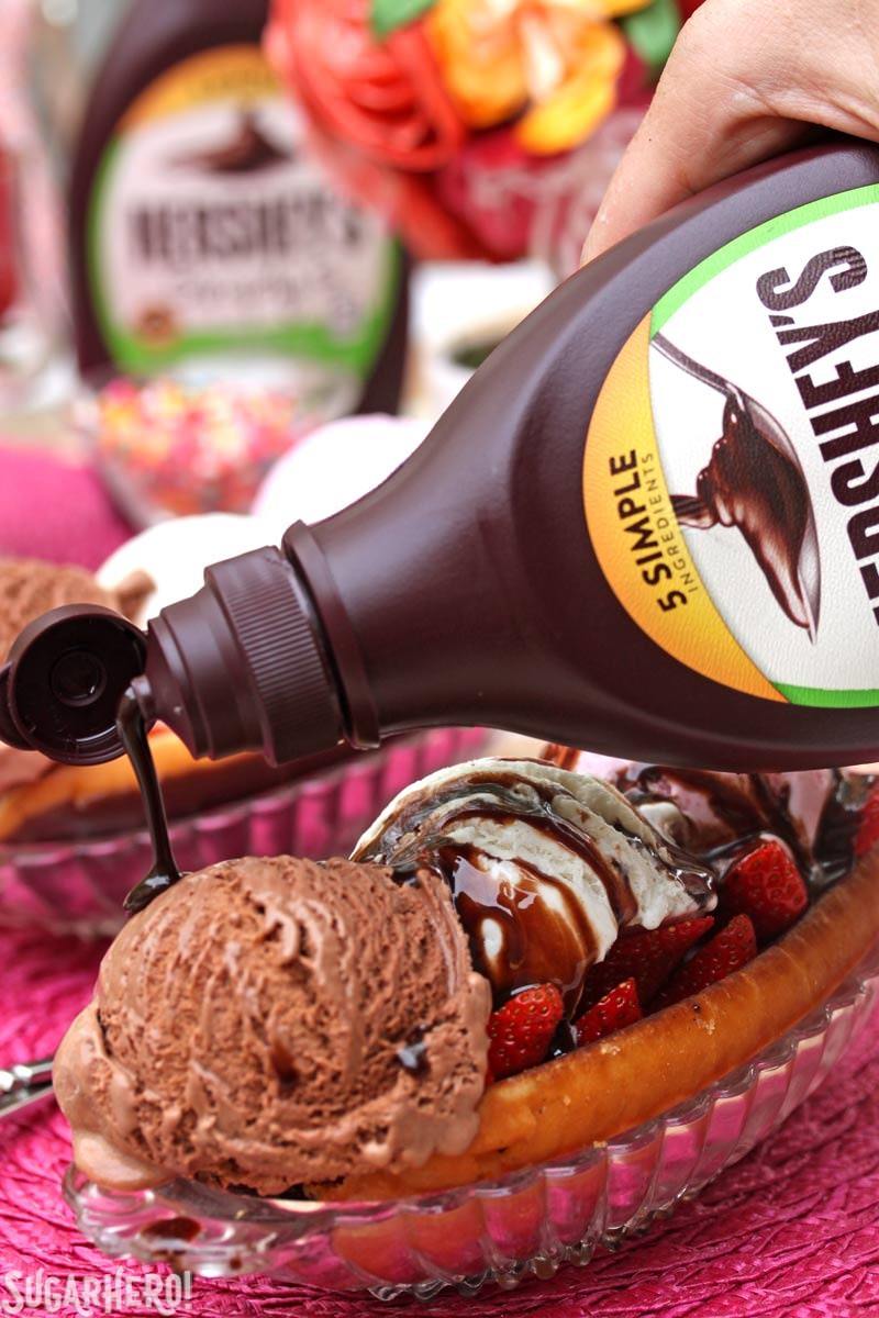 Doughnut Ice Cream Sundaes | From SugarHero.com