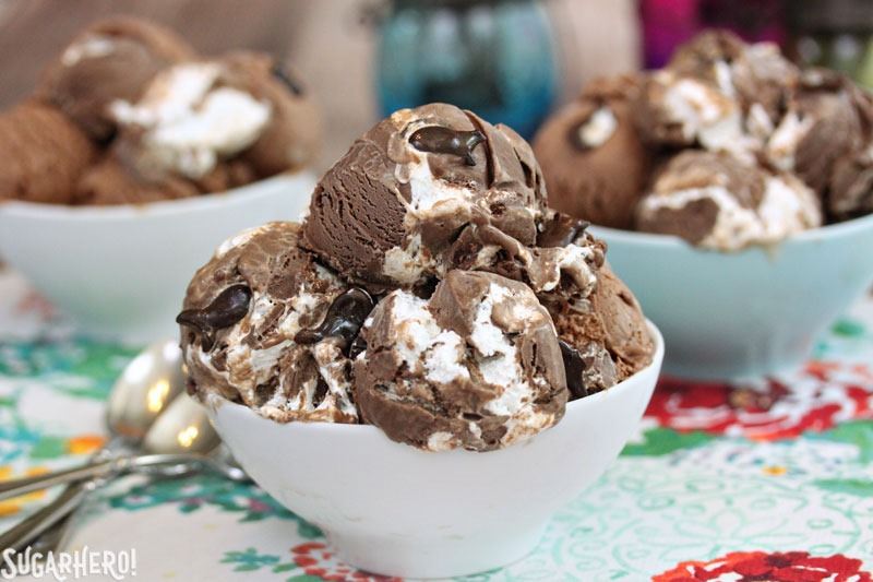 Homemade Phish Food Ice Cream | From SugarHero.com