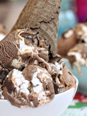 Homemade Phish Food Ice Cream | From SugarHero.com