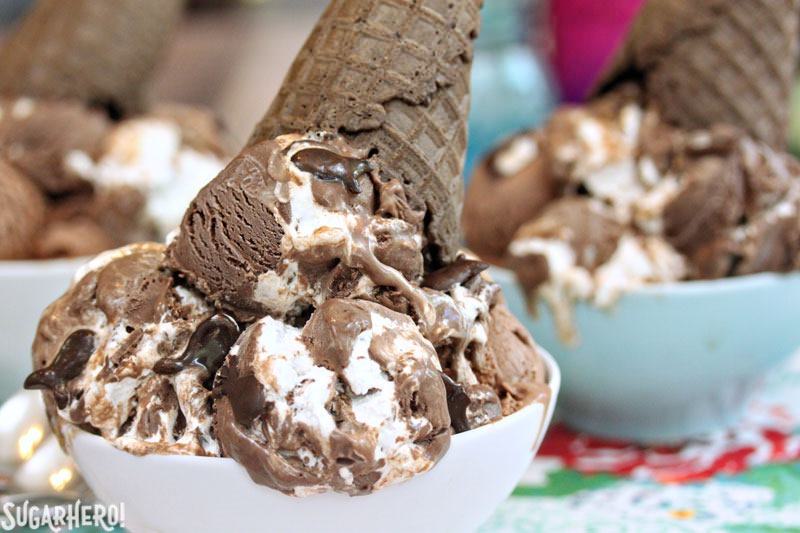 Homemade Phish Food Ice Cream | From SugarHero.com