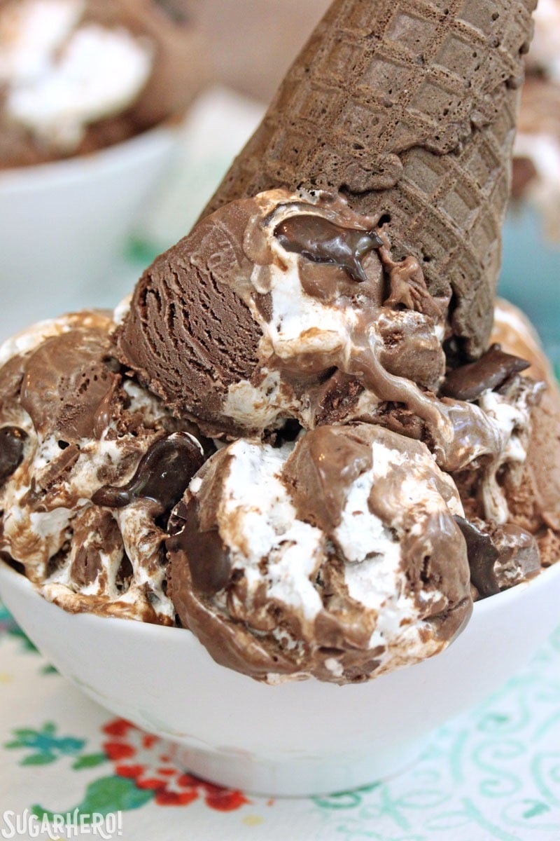 Homemade Phish Food Ice Cream | From SugarHero.com