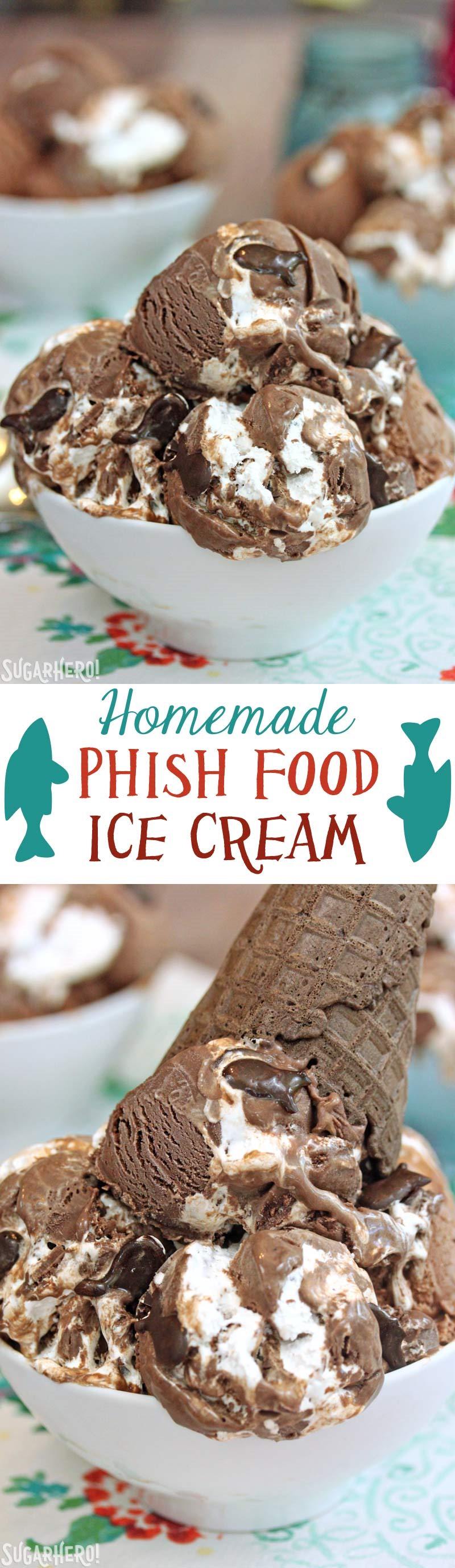 Homemade Phish Food Ice Cream | From SugarHero.com