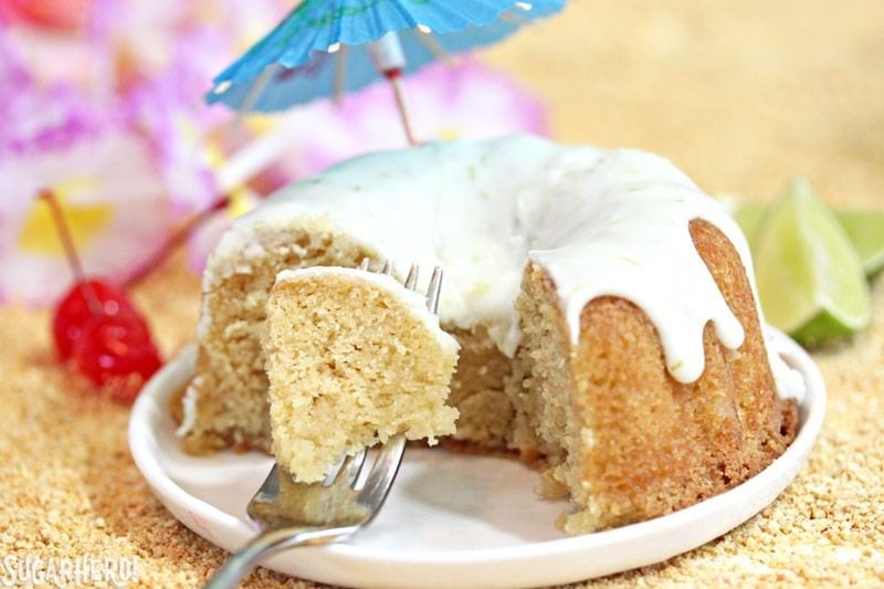Mai Tai Bundt Cakes - Homemade Rum Cakes with Almond and Lime | From SugarHero.com Mai Tai Bundt Cakes | From SugarHero.com