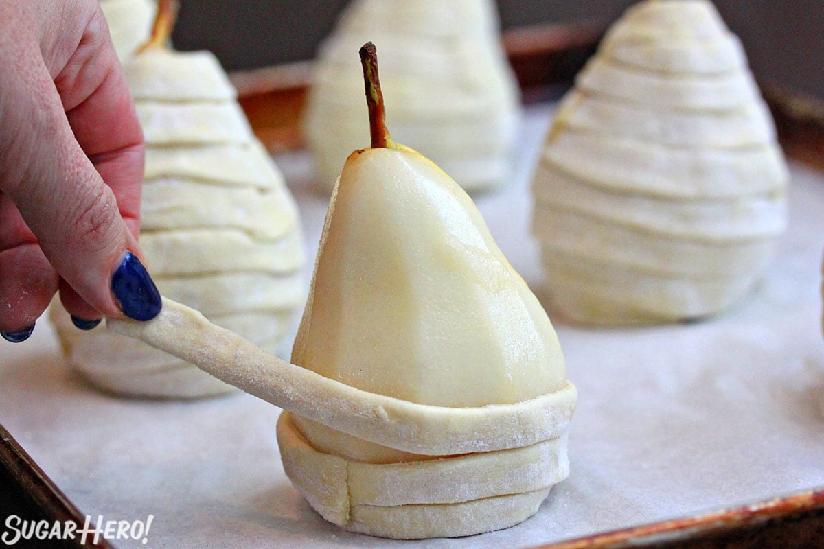 Puff Pastry-Wrapped Pears with Chocolate Espresso Sauce | From SugarHero.com Puff Pastry-Wrapped Pears with Chocolate Espresso Sauce | From SugarHero.com