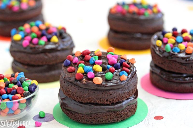 Cosmic Brownie Mini Cakes | From SugarHero.com Cosmic Brownie Mini Cakes | From SugarHero.com