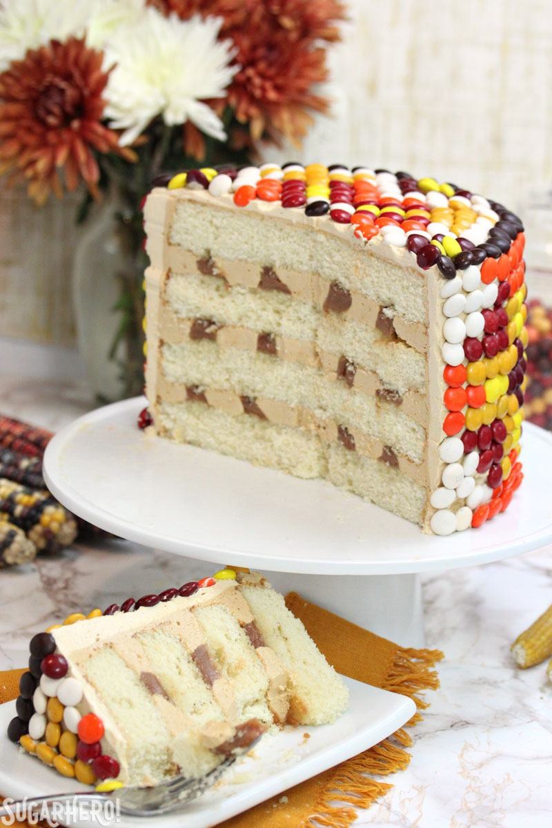 Patterned M&M's Cake | From SugarHero.com
