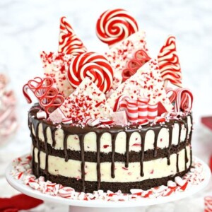 Candy Cane Mousse Cake | From SugarHero.com