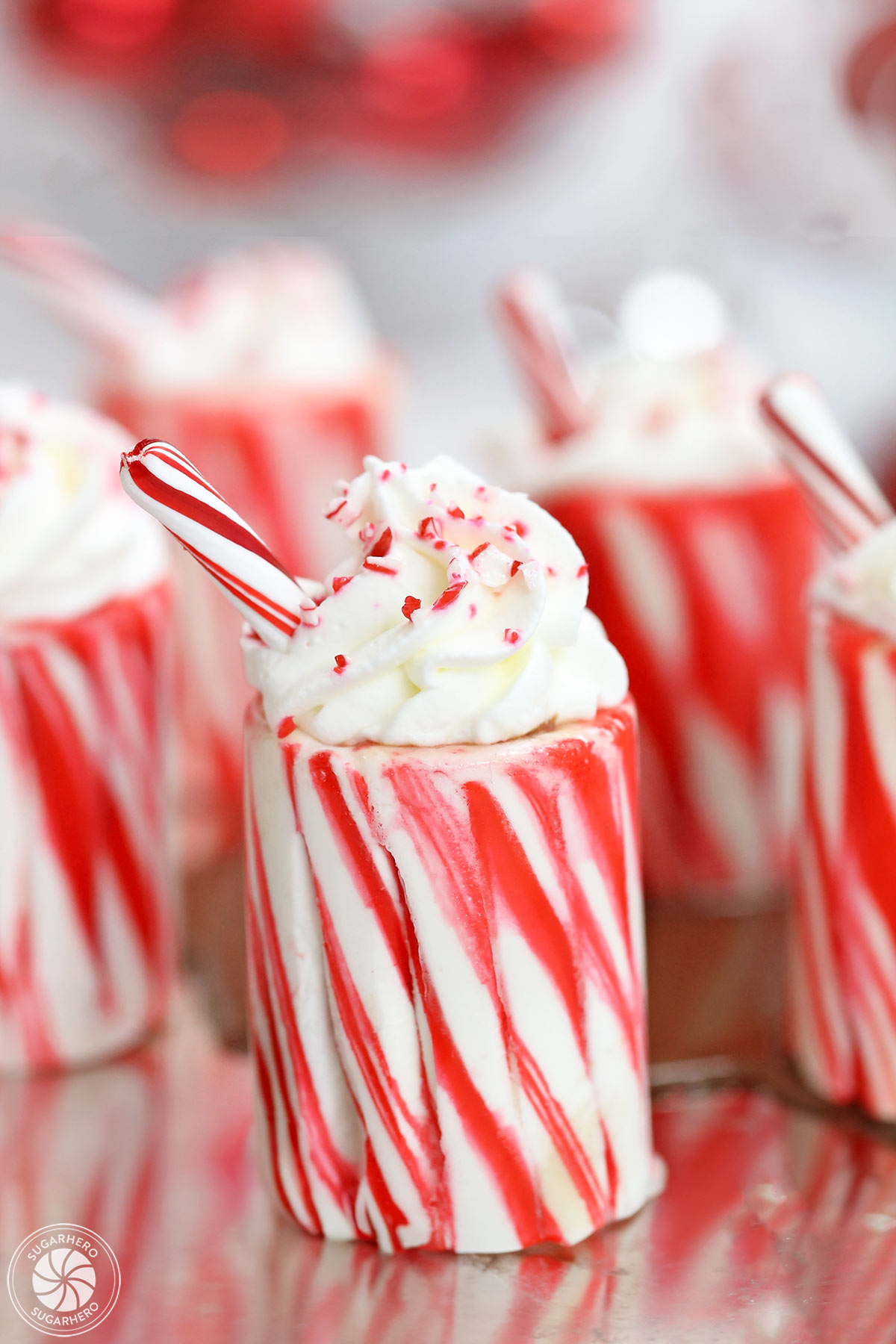 Candy Cane Cups | From SugarHero.com