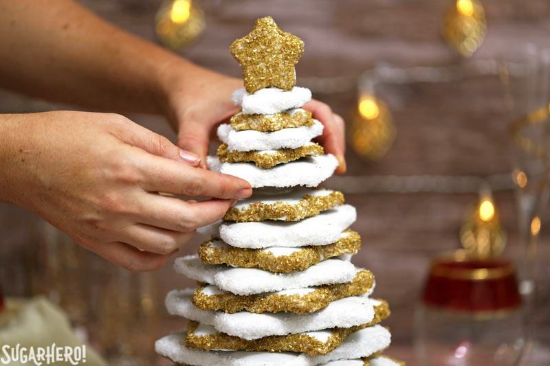 Gingerbread Christmas Cookie Tree - a gorgeous dessert tree made entirely from gingerbread cookies! It's a beautiful and delicious Christmas dessert | From SugarHero.com Gingerbread Christmas Cookie Tree - a gorgeous dessert tree made entirely from gingerbread cookies! It's a beautiful and delicious Christmas dessert | From SugarHero.com