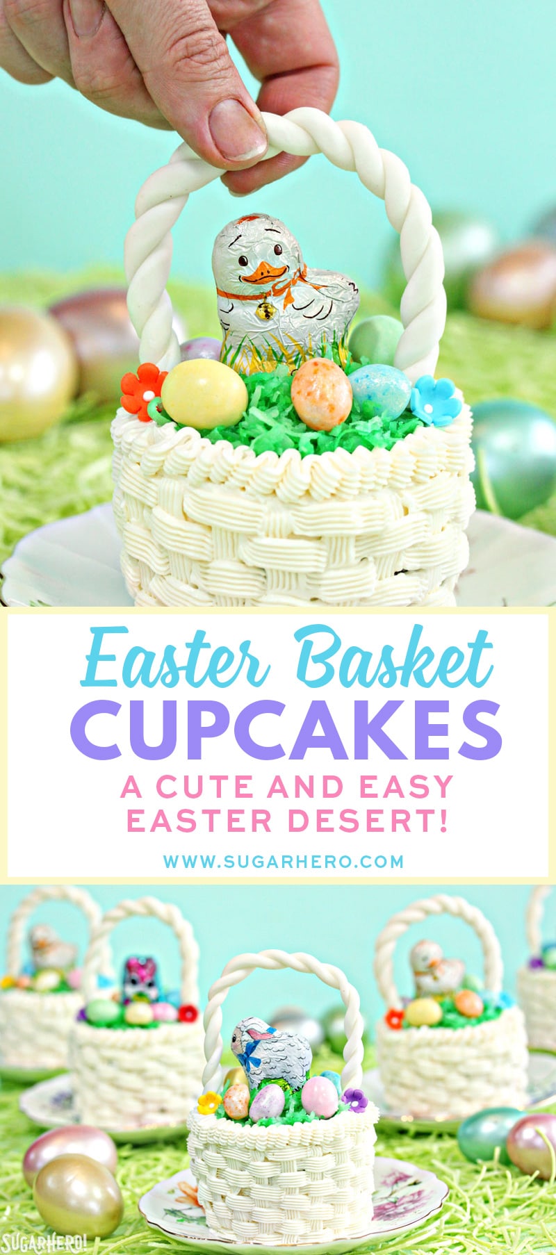Easter Basket Cupcakes SugarHero