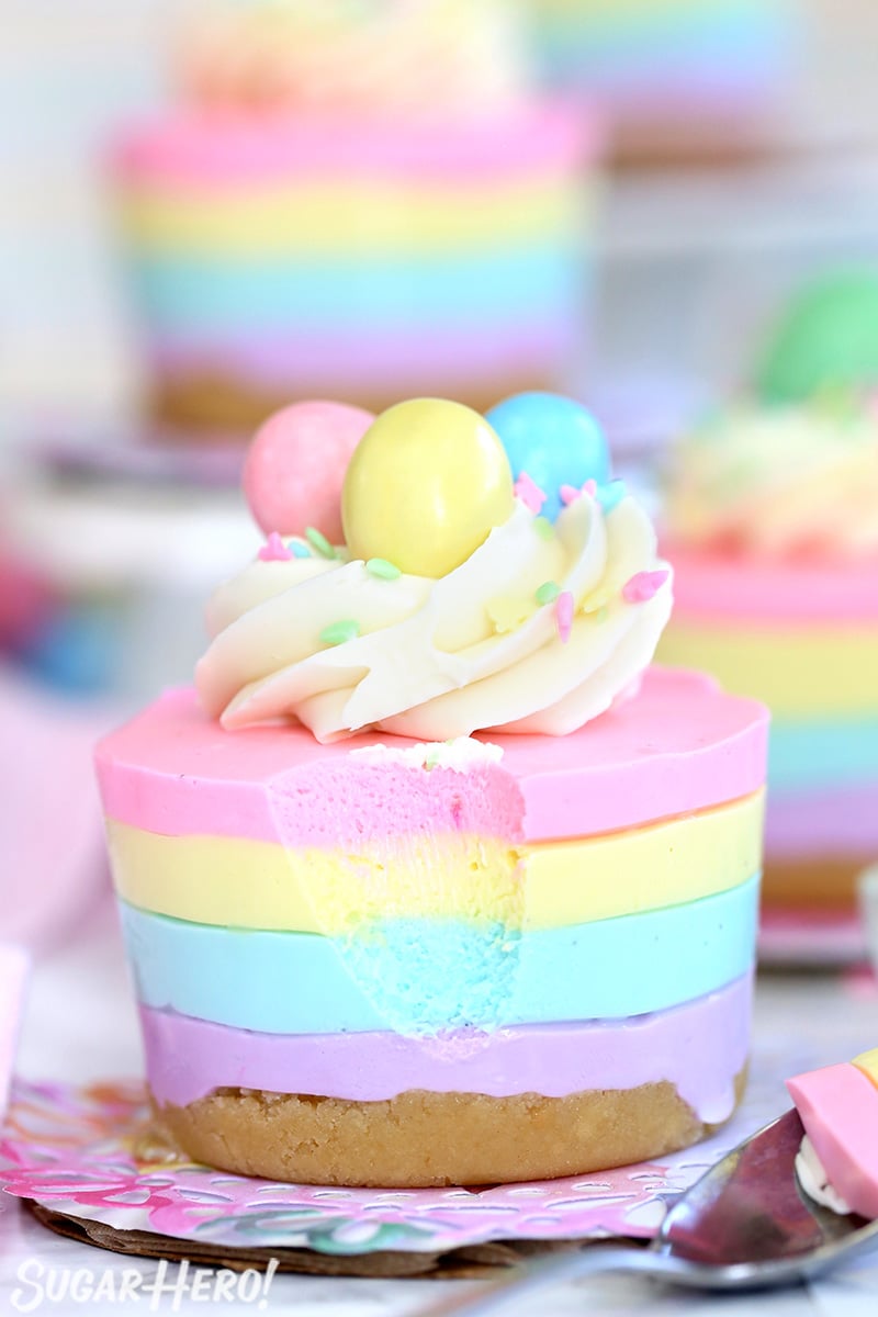 Easter No-Bake Mini Cheesecakes