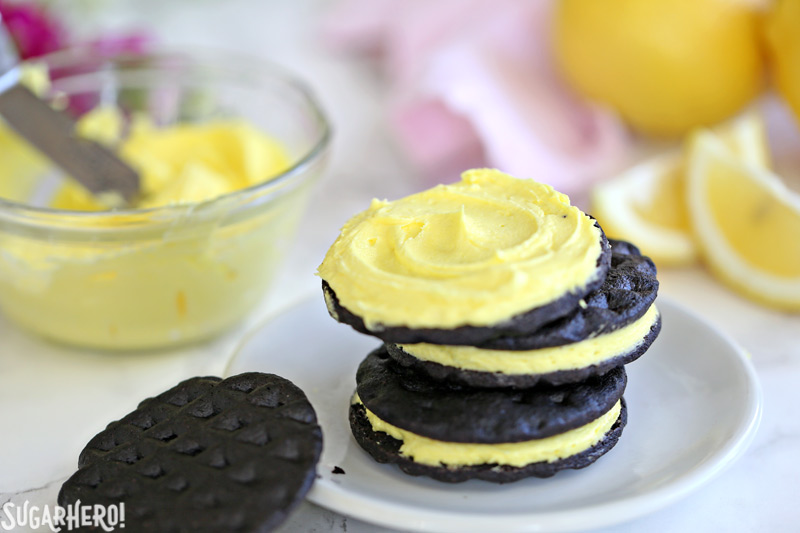 Gourmet Homemade Oreos - with different flavors of cream filling! | From SugarHero.com