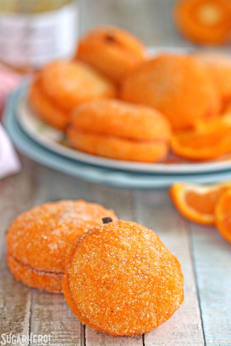 Clementine Cookies - beautiful sandwich cookies that look AND taste like real clementines! | From SugarHero.com