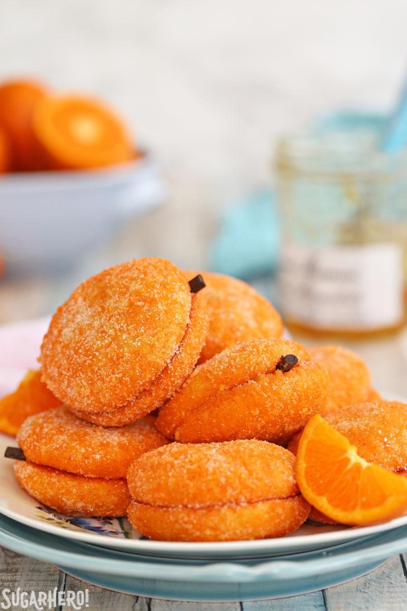 Clementine Cookies - beautiful sandwich cookies that look AND taste like real clementines! | From SugarHero.com