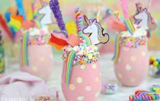 Unicorn Milkshakes | From SugarHero.com