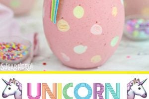 2 photo collage of Unicorn Milkshakes with text overlay for Pinterest.