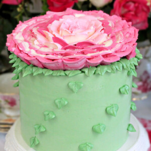 Giant Rose Cake | From SugarHero.com