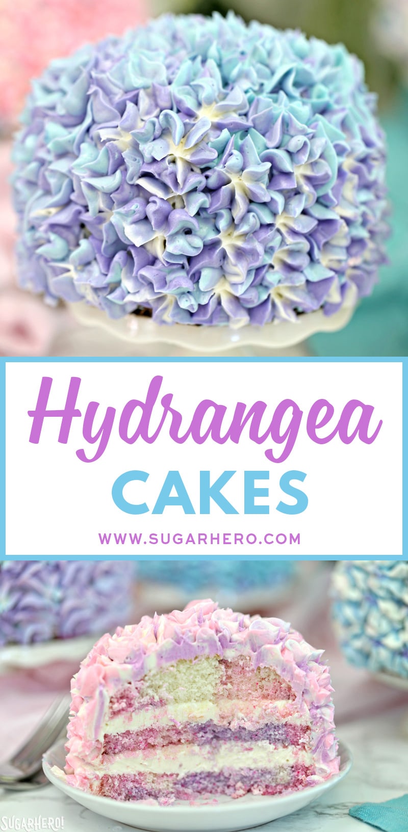 Hydrangea Cakes SugarHero