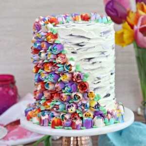 Spring In Bloom Layer Cake | From SugarHero.com