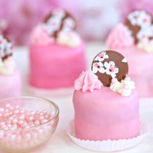 Cherry Blossom Petit Fours | From SugarHero.com