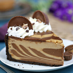 Chocolate Peanut Butter Cheesecake | From SugarHero.com