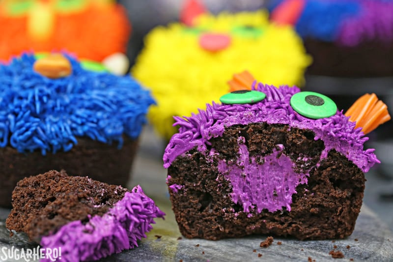 Stuffed Halloween Cupcakes