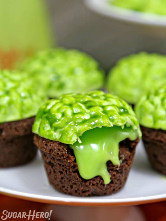Zombie Brain Halloween Brownies