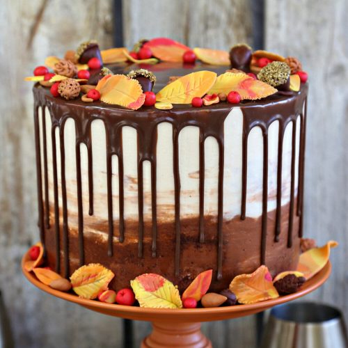Festive Fall Layer Cake | From SugarHero.com