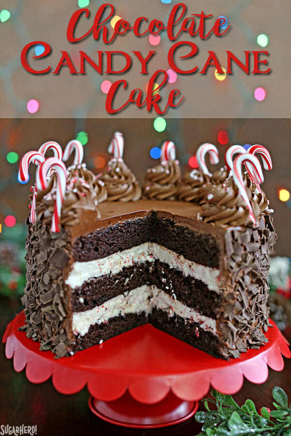 Chocolate Candy Cane Cake SugarHero
