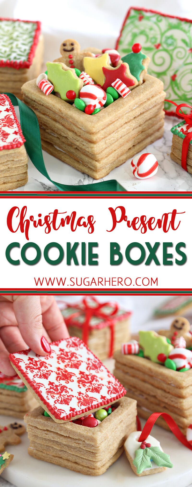 Christmas Present Cookie Boxes SugarHero