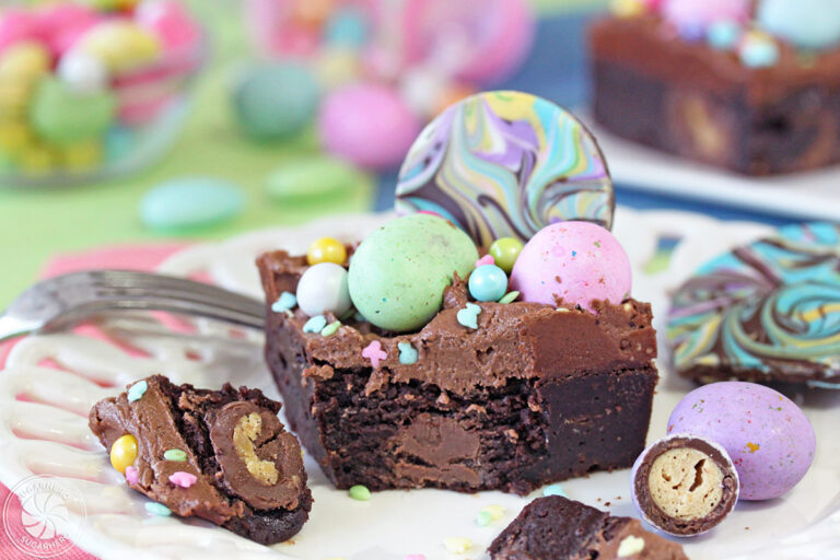 Frosted Easter Brownies (with Malted Milk Eggs) SugarHero