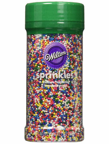 Rainbow Nonpareil Sprinkles | From SugarHero.com