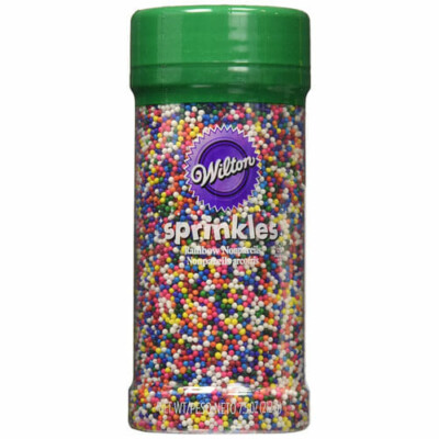Rainbow Nonpareil Sprinkles | From SugarHero.com
