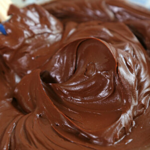 Chocolate Sour Cream Frosting | From SugarHero.com