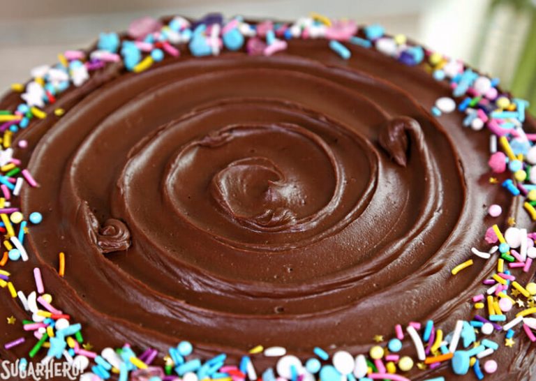 Chocolate Sour Cream Frosting SugarHero