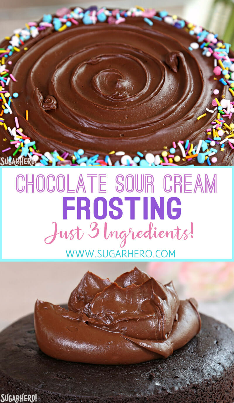 Chocolate Sour Cream Frosting SugarHero