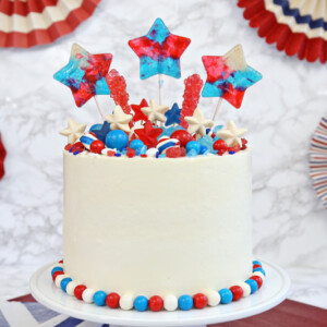 Fourth of July Layer Cake | From SugarHero.com