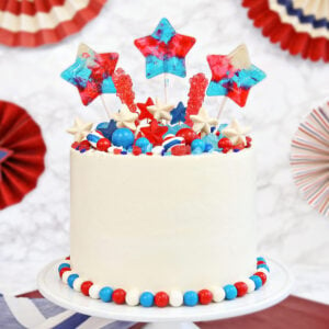 Fourth of July Layer Cake | From SugarHero.com