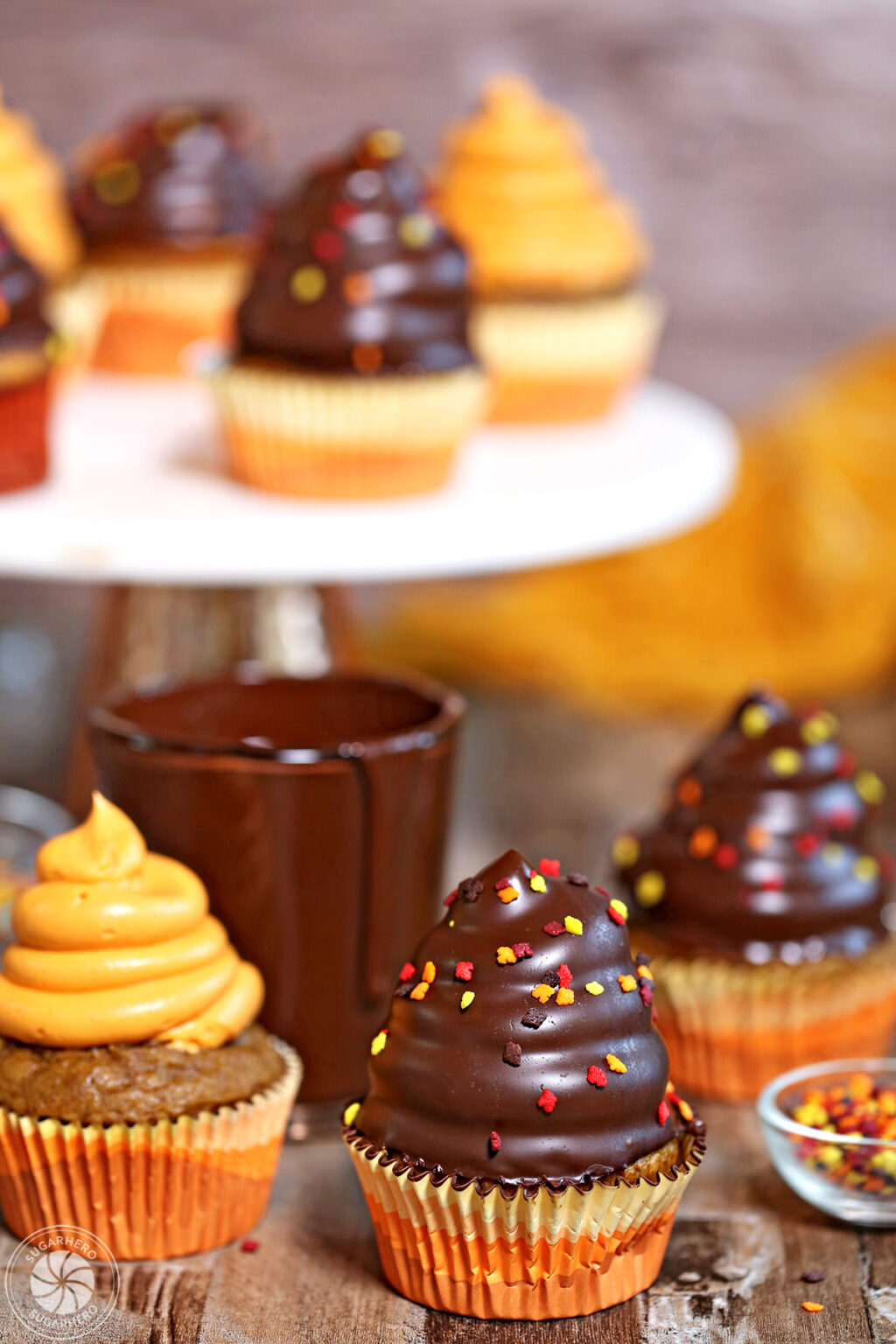 Pumpkin Spice HiHat Cupcakes SugarHero