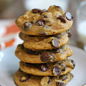 Pumpkin Chocolate Chip Cookies | From SugarHero.com